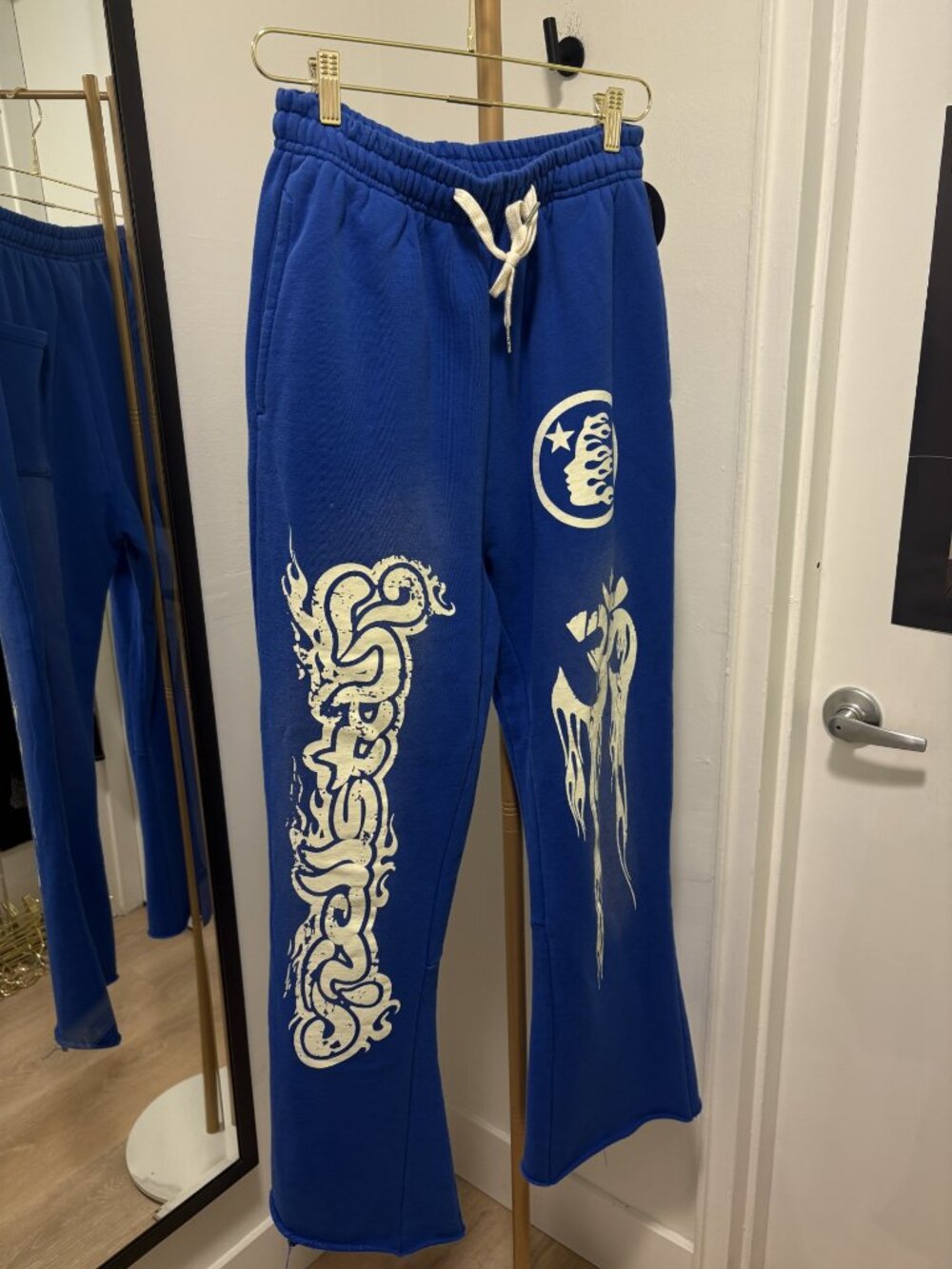 Blue Hellstar sweatpants size Large.